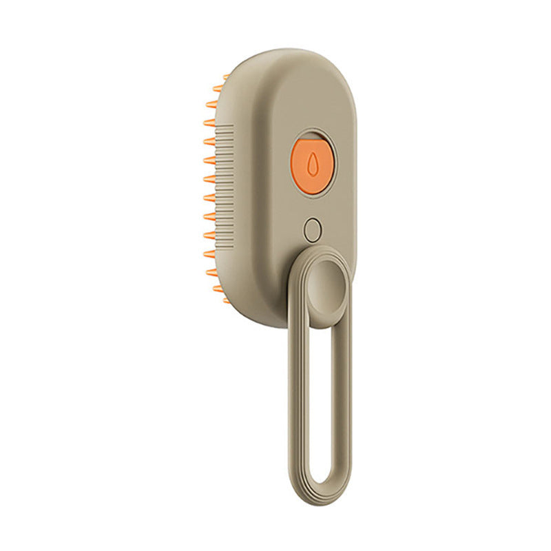 cat steam brush releasing warm steam